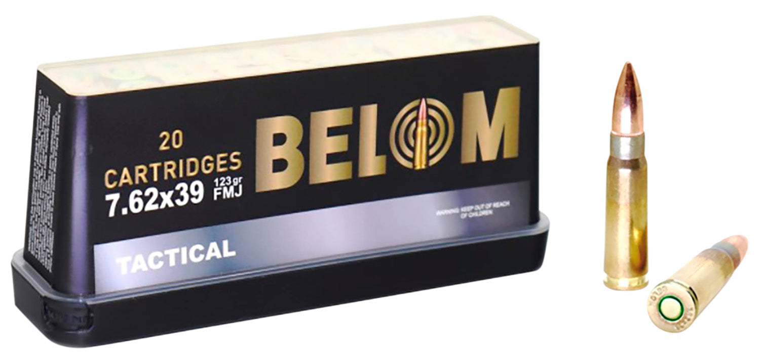 BELOM Ammo BELOM762 Tactical  7.62x39mm 123gr Full Metal Jacket 20 Per Box/24 Case
