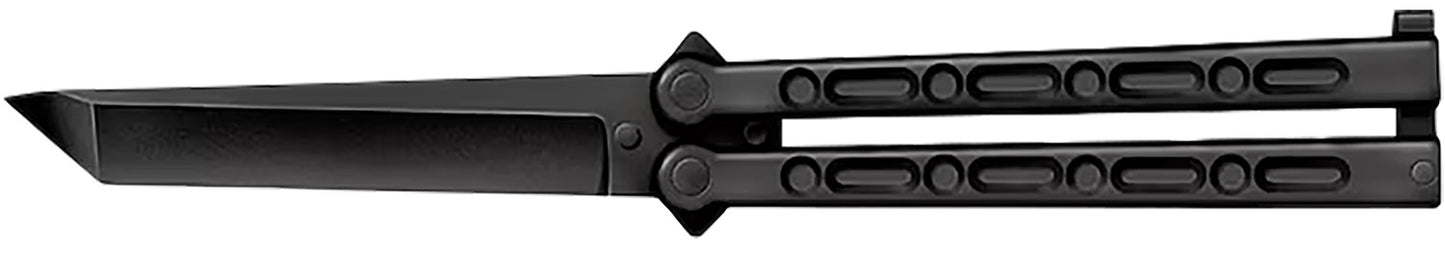 Cold Steel CS92EAB FGX Balisong 5" Folding Plain Tanto Black Griv-Ex Blade/Handle