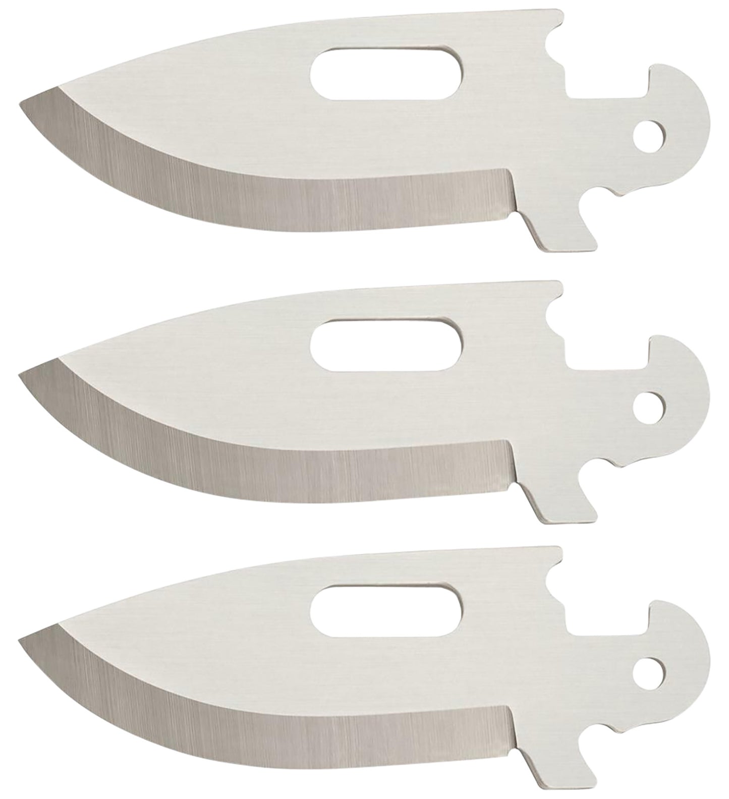 Cold Steel CS40AP3AZ Click-N-Cut Blades For Click-N-Cut Knife Drop Point 2.50" 420J2 SS Blade Silver 3 Blades