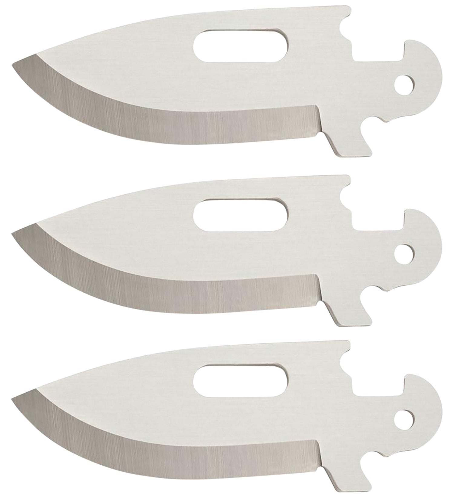 Cold Steel CS40AP3AZ Click-N-Cut Blades For Click-N-Cut Knife Drop Point 2.50" 420J2 SS Blade Silver 3 Blades