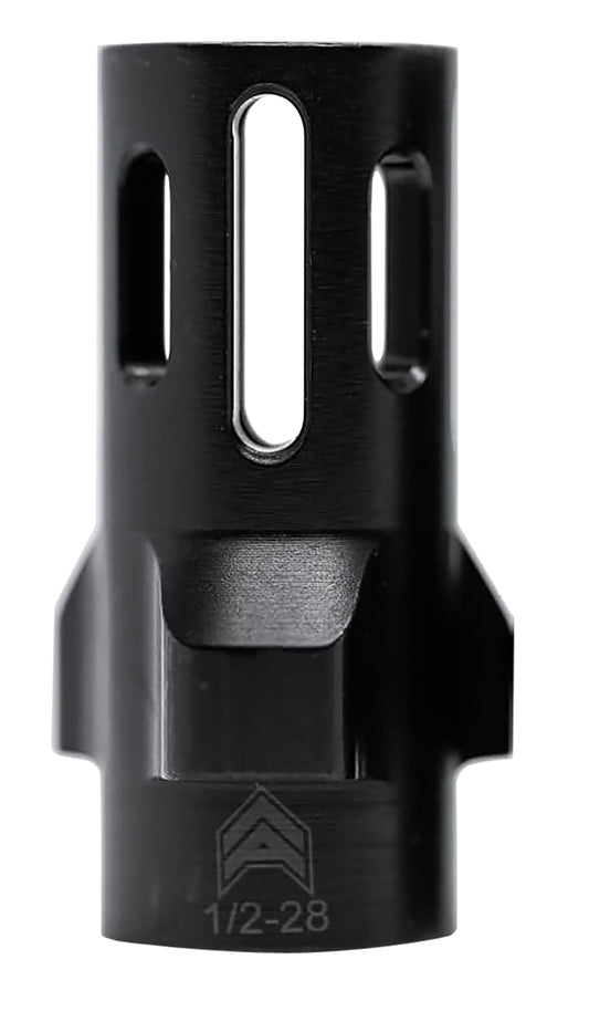 Angstadt Arms AA093LHB28 Flash Hider  Black Hardcoat Anodized Steel with 1/2"-28 tpi Threads 1.42" OAL for 9mm Luger