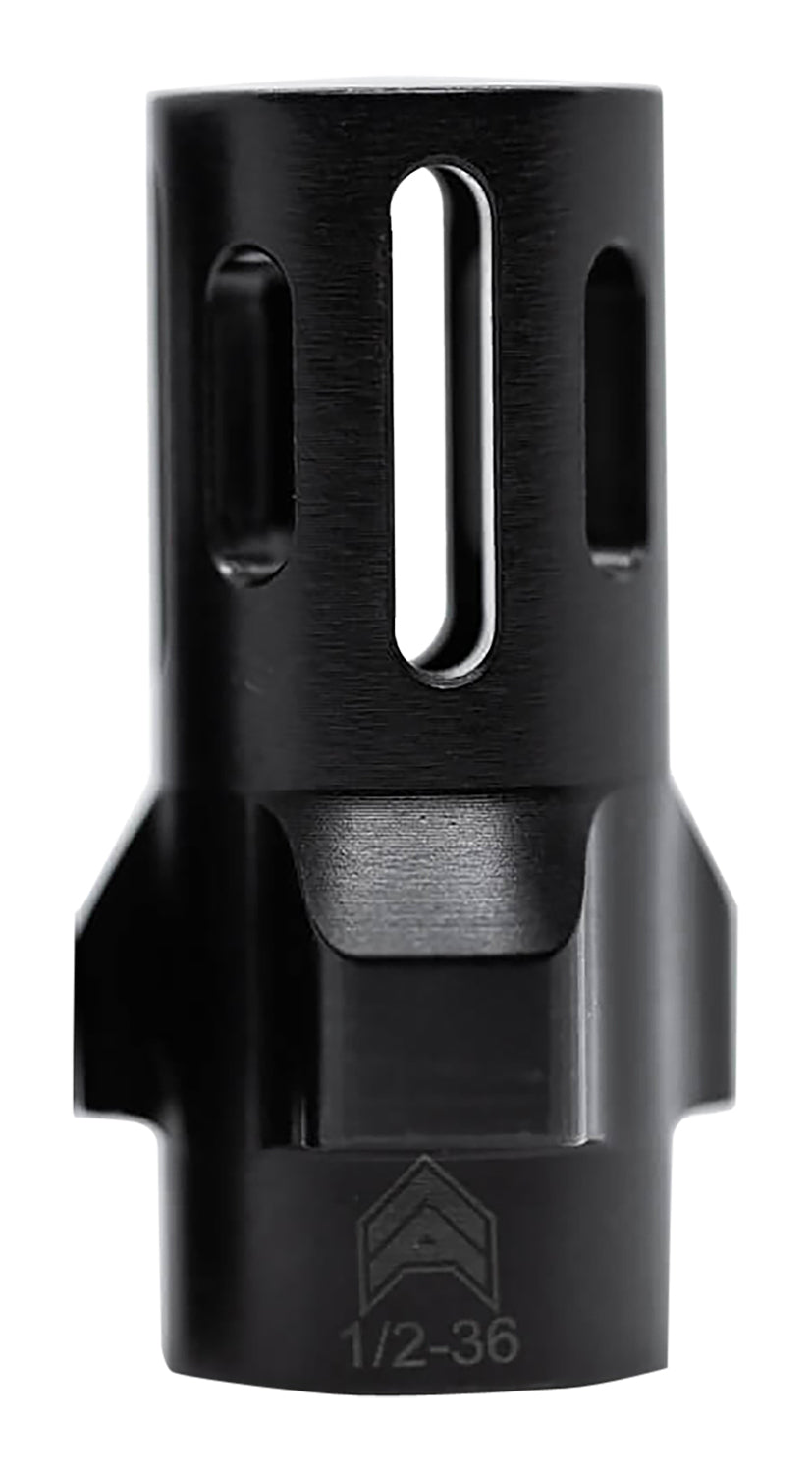 Angstadt Arms AA093LHB36 Flash Hider  Black Hardcoat Anodized Steel with 1/2"-36 tpi Threads 1.42" OAL for 9mm Luger