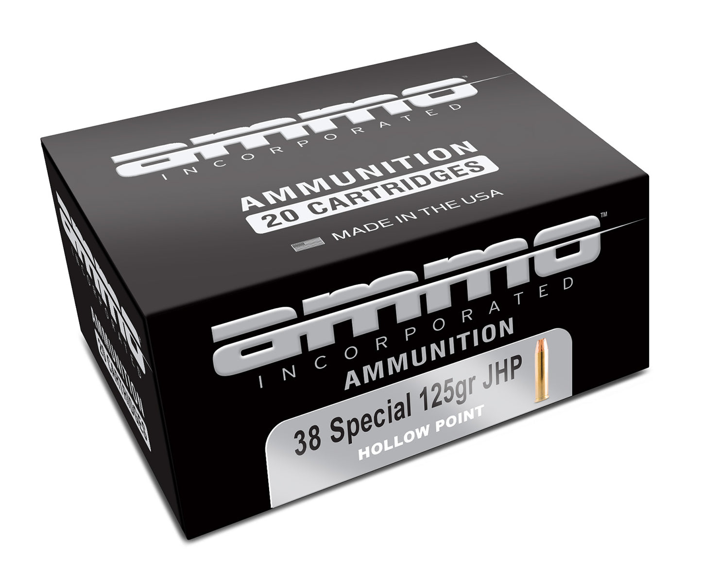 Ammo Inc 38125JHPA20 Signature  38Special 125gr Jacket Hollow Point 20 Per Box/10 Case