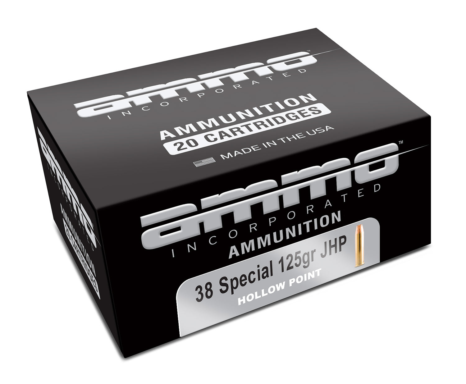 Ammo Inc 38125JHPA20 Signature  38Special 125gr Jacket Hollow Point 20 Per Box/10 Case