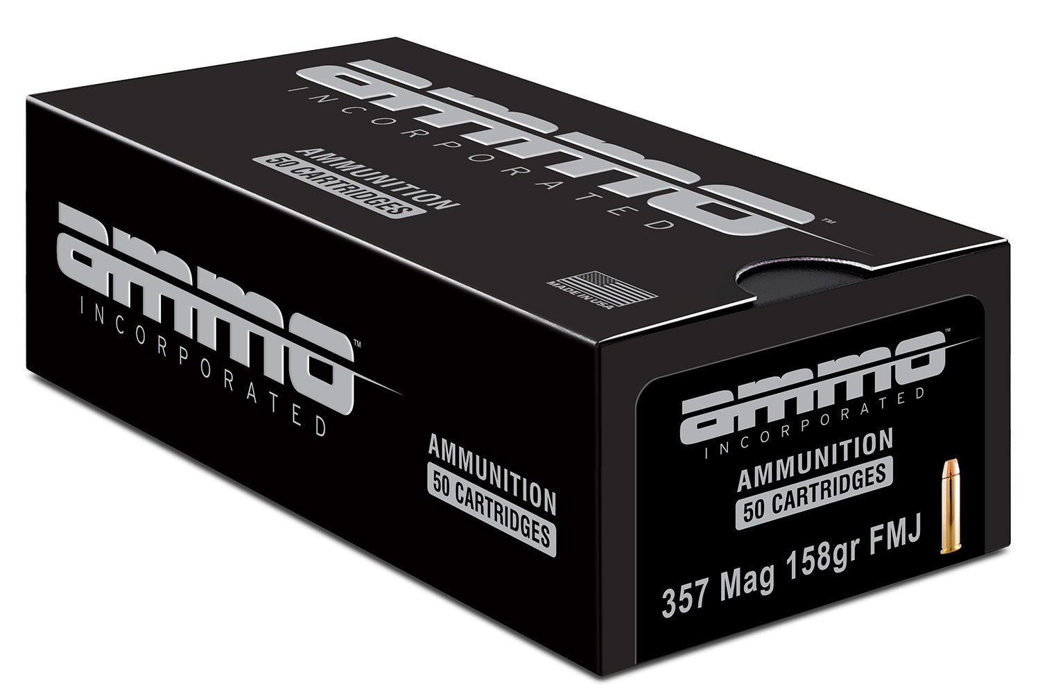 Ammo Inc 357158FMJA50 Signature  357Mag 158gr Full Metal Jacket 50 Per Box/20 Case