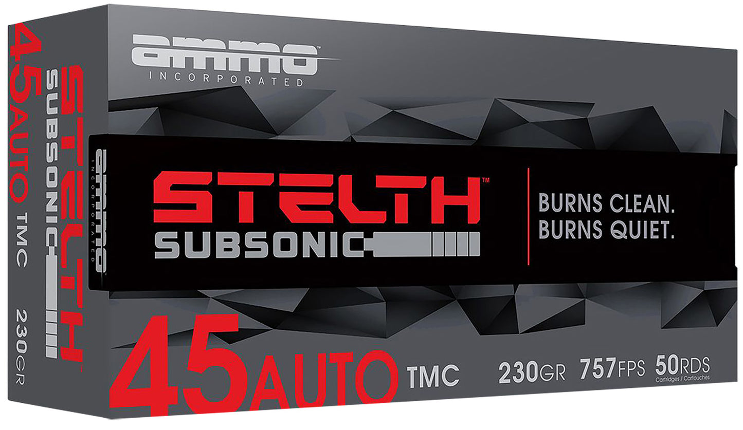 Ammo Inc 45230TMCSTL stelTH  45ACP 230gr Total Metal Case 50 Per Box/20 Case
