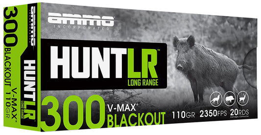 Ammo Inc 300B110VMXA20 Signature  300Blackout 110gr Hornady V-Max 20 Per Box/10 Case