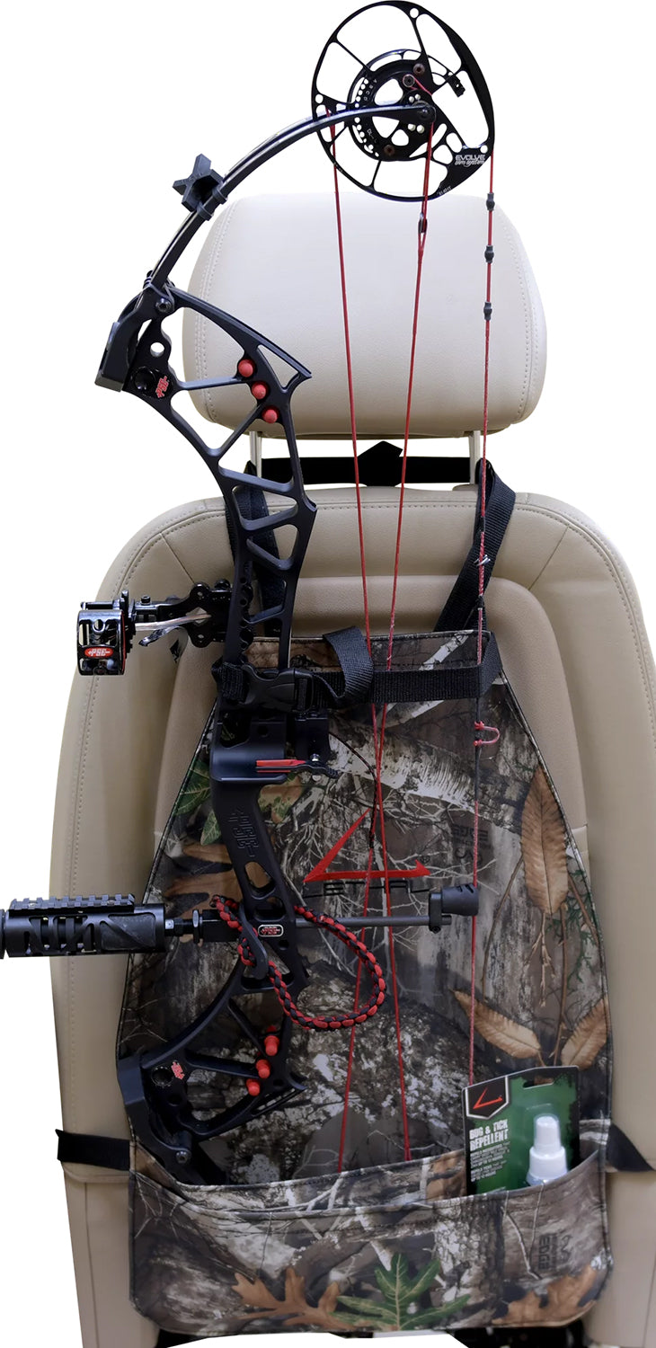 Lethal 9553T6712 Back Seat Bow Sling Bow Sling Adjustable Water Resistant Straps Large Accessory Pocket Tan