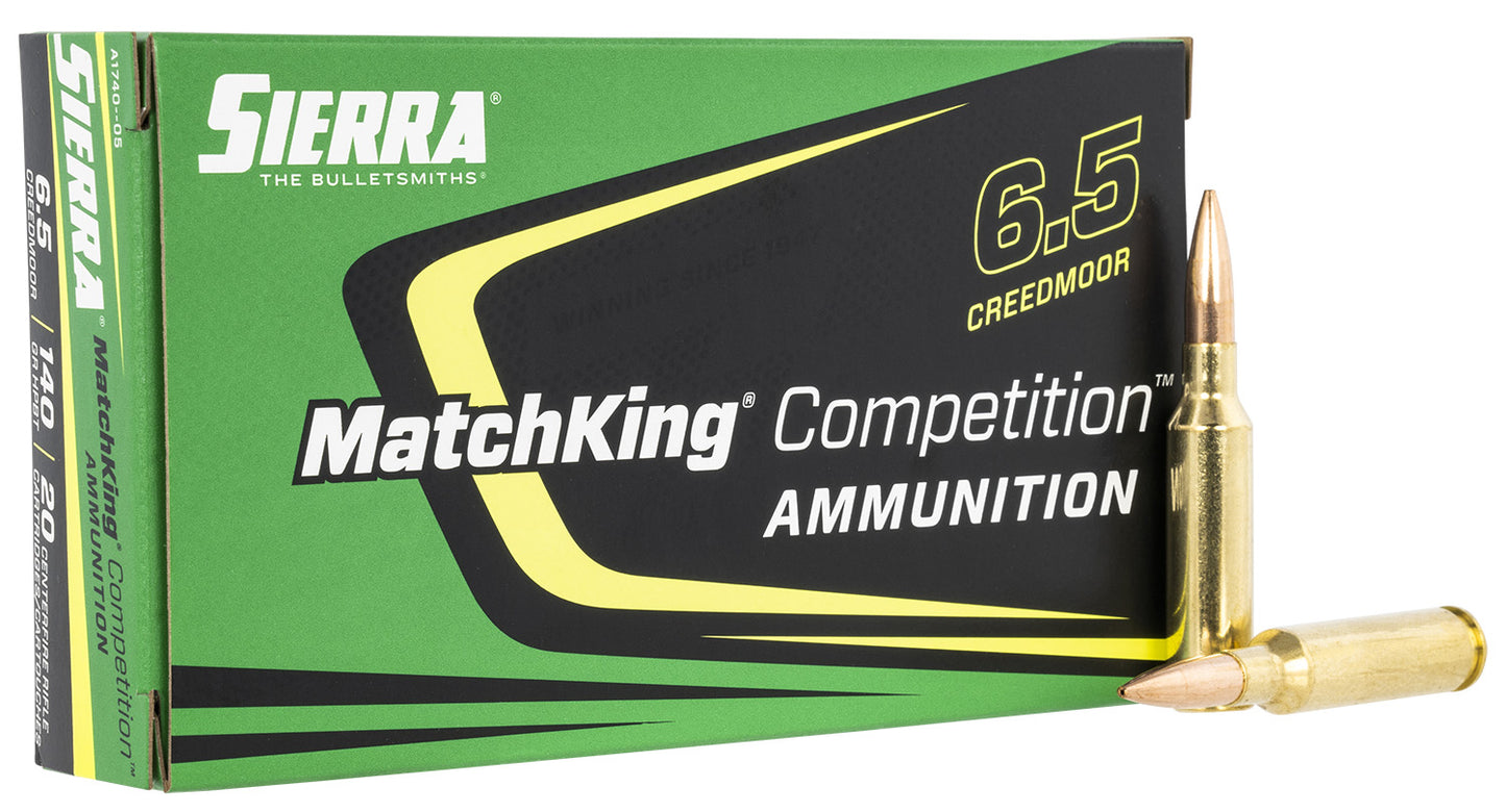 Sierra A1740--05 MatchKing Competition 6.5Creedmoor 140gr Sierra MatchKing BTHP 20 Per Box/10 Case