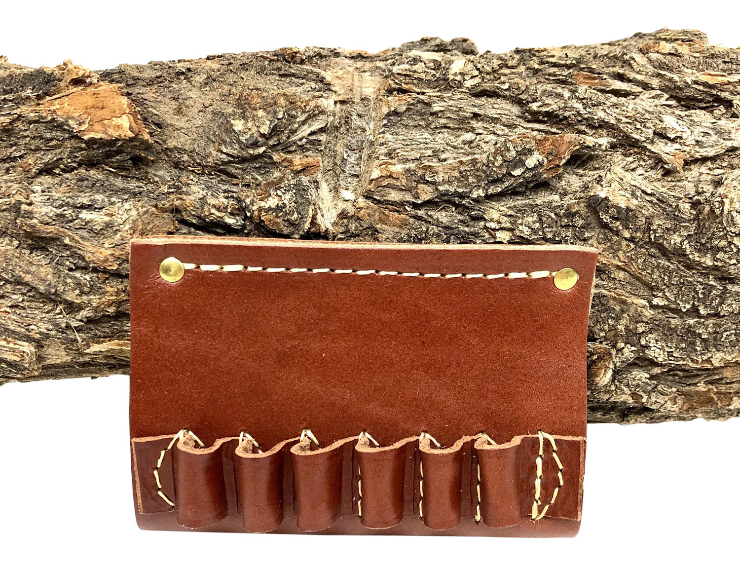 Hunter Company 0638 Cartridge Belt Slide  Chestnut Tan Leather 38 Cal 6rd 2"