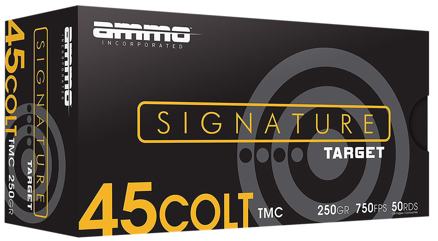 Ammo Inc 45C250TMCA50 Signature  45Colt 250gr Total Metal Case 50 Per Box/20 Case