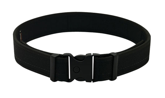 Uncle Mikes-leather(1791) BLTUM44/48MBL Deluxe Duty Gun Belt Matte Black Double Layer Nylon 44/48 2" Wide Buckle Closure