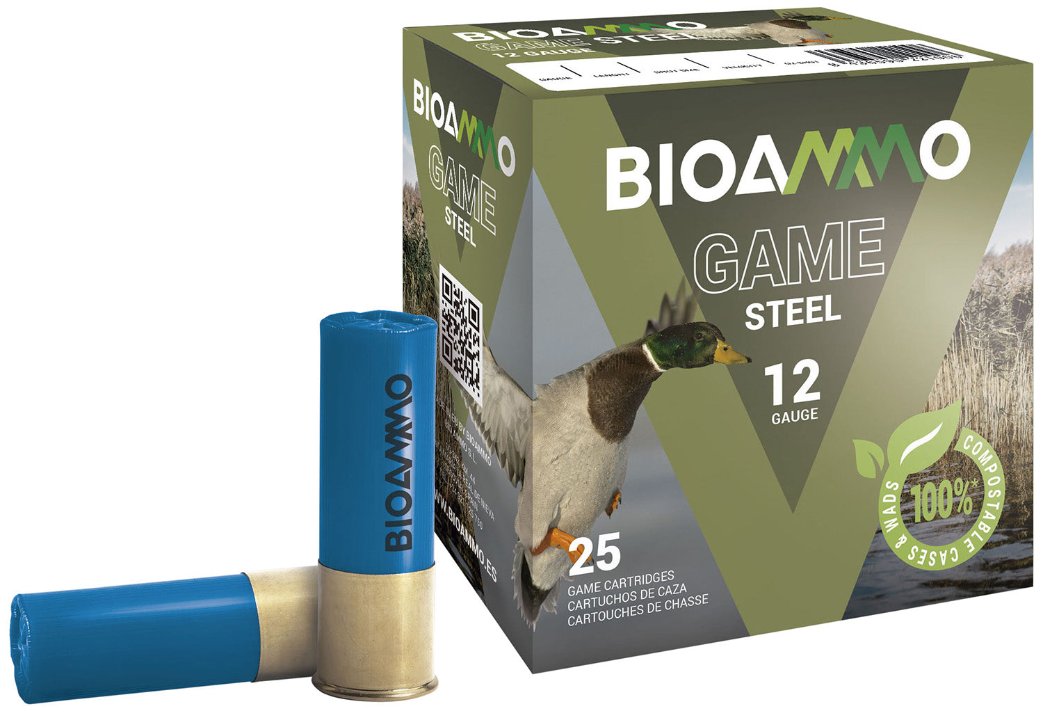 Bioammo BLS2840 Steel Game 12Gauge 2.75" 1oz 4Shot 25 Per Box/10 Case