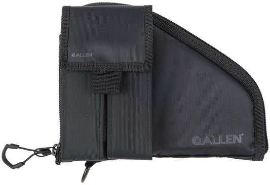 Allen 78-7 Pistol Case  W/Mag Pouch Black Nylon Fits Compact Handguns