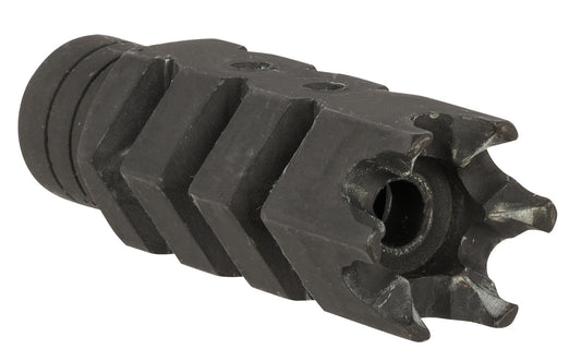 ATI Outdoors A5102251 Shark Muzzle Brake  Black Oxide Steel with 1/2"-28 tpi Threads for .223 Cal/5.56 AR-15