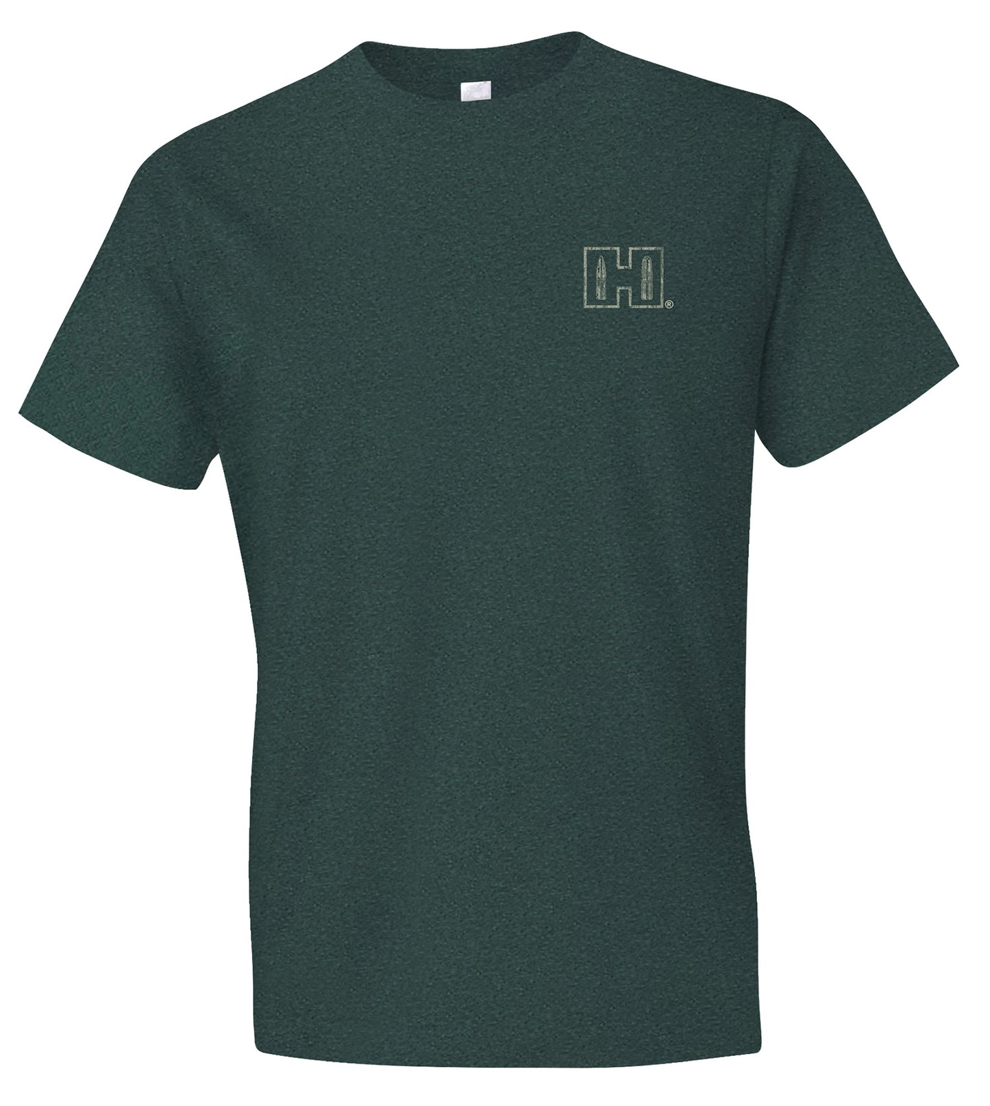 Hornady Gear 31795 Double Rocker  Olive Heather, Cotton/Polyester/Rayon, Short Sleeve Semi-Fitted, 2XL