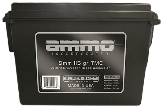 Ammo Inc 9115TMC-RB200 Signature  9mm Luger 115gr Total Metal Case/200 Per Box