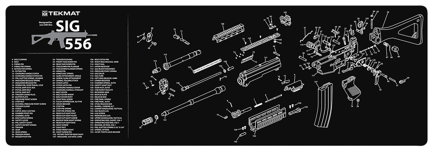TekMat TEKR36SIG556 Sig Sauer 556 Cleaning Mat Sig 556 Parts Diagram 12" x 36"