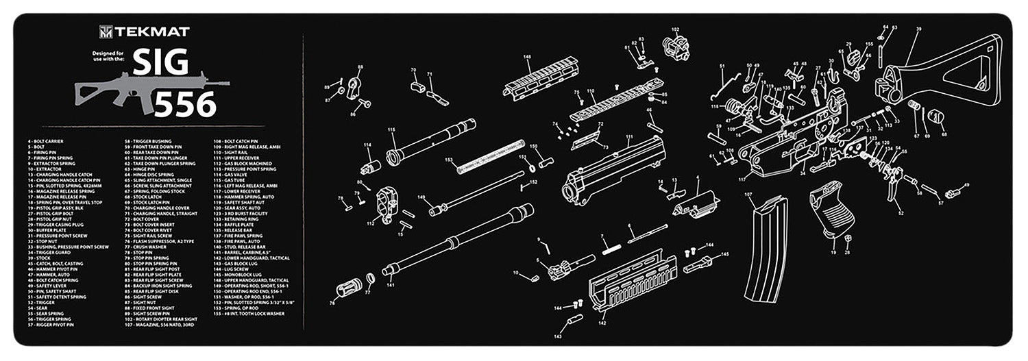 TekMat TEKR36SIG556 Sig Sauer 556 Cleaning Mat Sig 556 Parts Diagram 12" x 36"