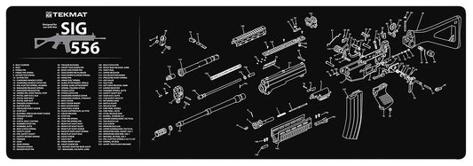 TekMat TEKR36SIG556 Sig Sauer 556 Cleaning Mat Sig 556 Parts Diagram 12" x 36"
