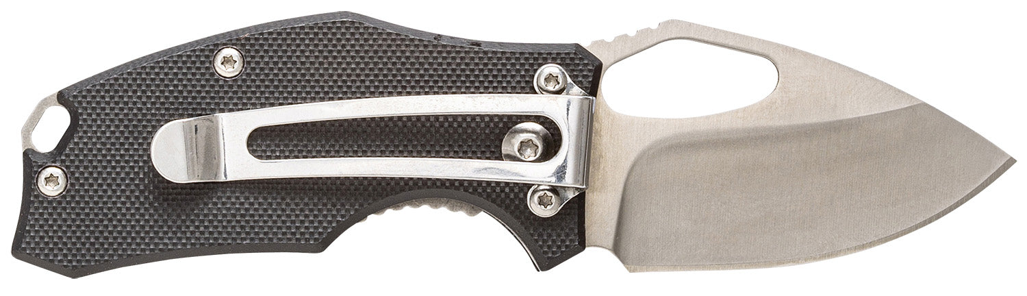 Smiths Products 51119 Lil Choncho  2.20" Folding Drop Point Plain Polished 400 SS Blade/Black G10 Handle Includes Pocket Clip