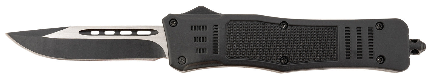 Steel River Knives T618BDP Spartan  Medium 3.25" Drop Point Plain Black/Silver 440C SS Blade/ 4.50" Black Aluminum Zinc Alloy Handle
