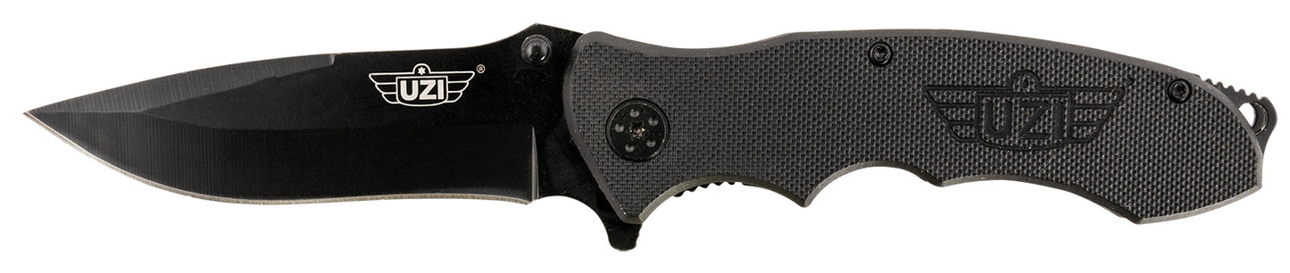 Uzi Accessories UZKFDR006 UZI Responder VI Black, Stainless-Steel Blade