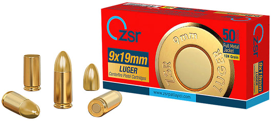 Ammo Inc ZSR9MM124 ZSR  9mm 124gr Full Metal Jacket 50 Per Box/20 Case