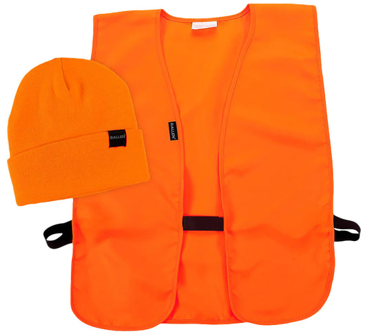 Allen 2394 Safety  Vest&Cap Combo Orange Polyester