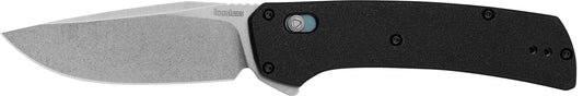 Kershaw 2047 Layup  3.40" Folding Drop Point Plain Stonewashed D2 Steel, Blade Black GFN Handle