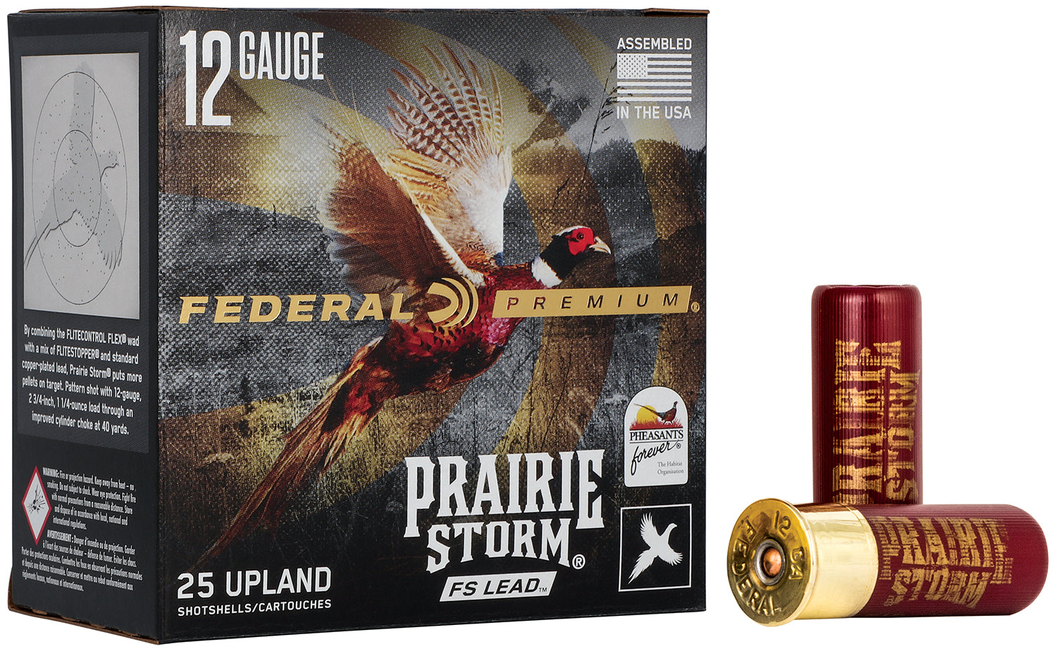 Federal PFX126FS4 Premium Prairie Storm FS 20Gauge 2.75" 1 1/4oz 4Shot 25 Per Box/10 Case
