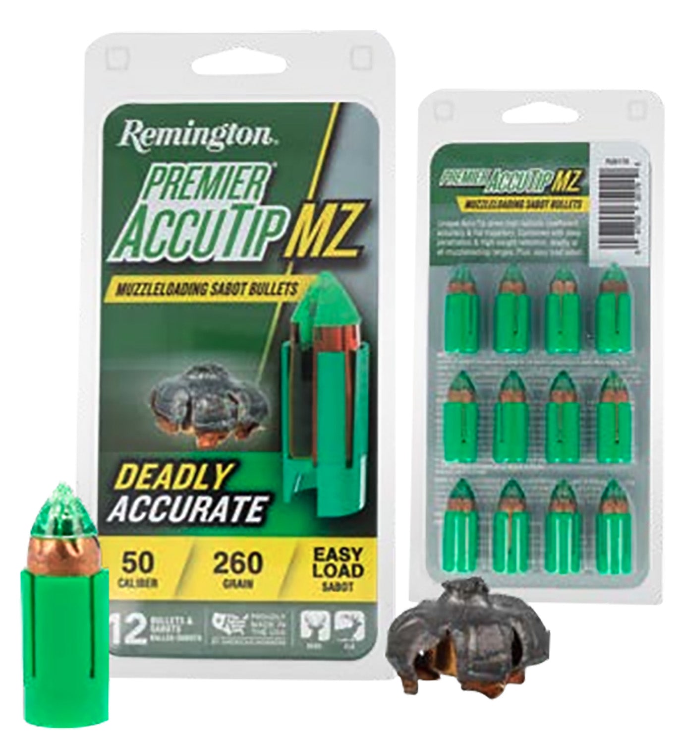 Remington Ammunition R20179 Premier AccuTip  50Cal 260gr 12 Per Box/ 12 Case