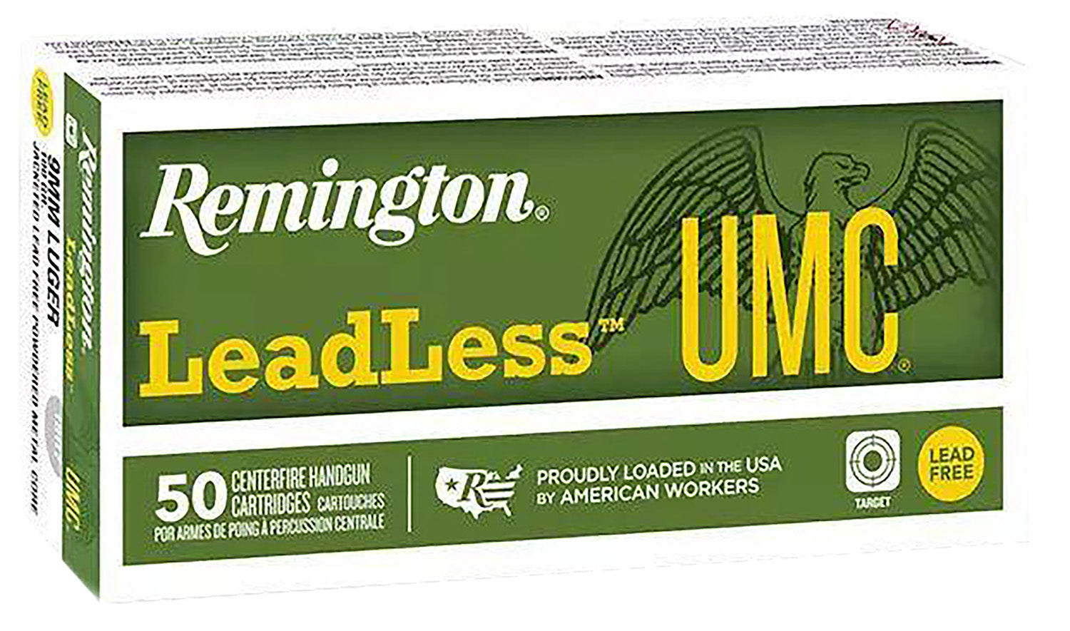 Remington Ammunition R23809 UMC Leadless 9mm 100gr 50 Per Box/10 Case