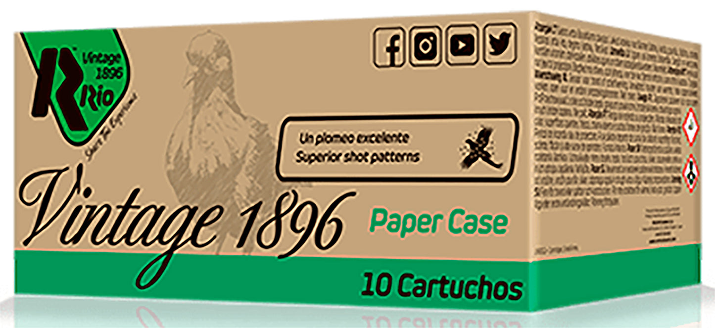 Rio Ammunition VP36FHV75 Vintage 1896 Paper Flyer 12Gauge 2.75" 7.5Shot 10 Per Box/25 Case