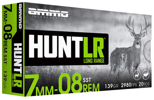 Ammo Inc 7MM08139SSTA20 Hunt Long Range 7mm-08Rem 139gr Super Shock Tip 20 Per Box/10 Case