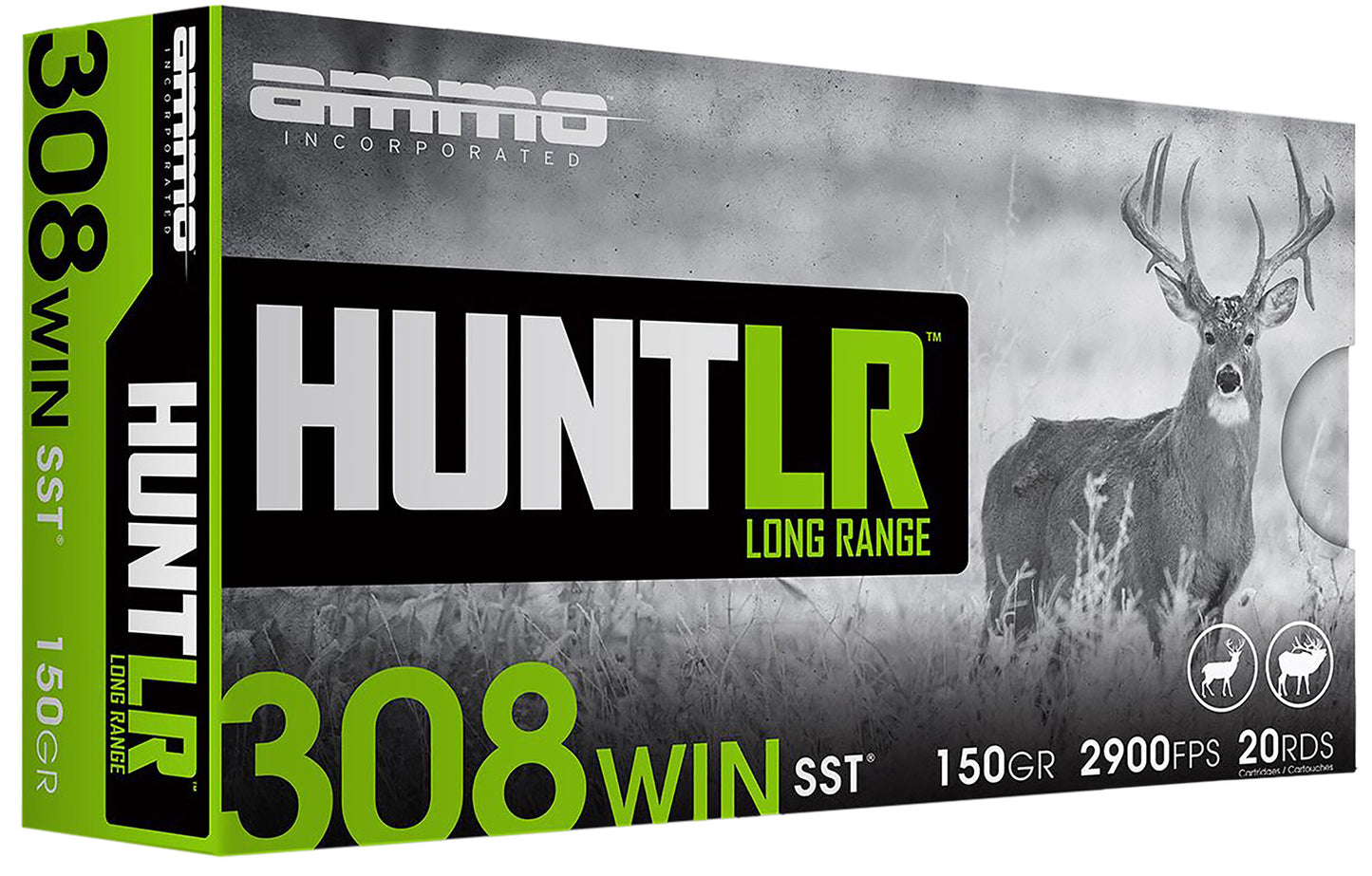 Ammo Inc 308150SSTA20 Hunt Long Range 308Win 150gr Super Shock Tip 20 Per Box/10 Case