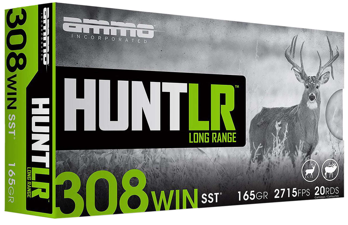 Ammo Inc 308165SSTA20 Hunt Long Range 308Win 165gr Super Shock Tip 20 Per Box/10 Case