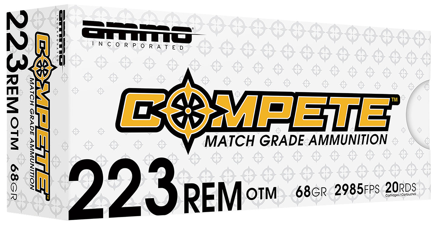 Ammo Inc 223068BTHPA20 Match  223Rem 68gr Open Tip Match 20 Per Box/10 Case