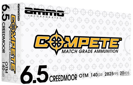 Ammo Inc 65CM140BTHPA20 Match  6.5Creedmoor 140gr Boat Tail Hollow Point 20 Per Box/10 Case