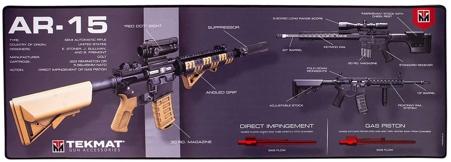 TekMat TEK42AR15WPD AR-15 Weapons Platform Design Door Mat 25"x42" Dark Gray/Light Gray Rubber Back AR-15 Weapons Platform