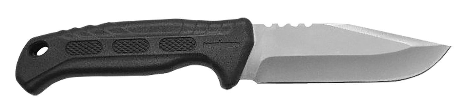 Camillus 19154 Hawker  4" Fixed Drop Point Plain Satin 420 Steel Titanium Bonded Blade Black Textured PP/TPR Handle