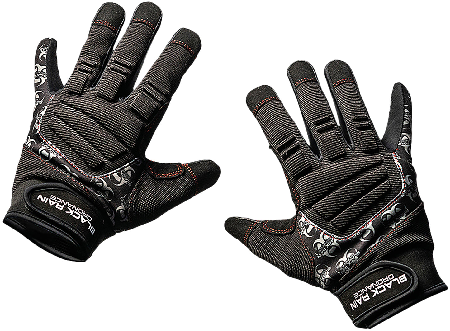 Black Rain Ordnance TACTGLOVEBLK/GRYL Tactical Gloves  Black/Gray Large Velcro