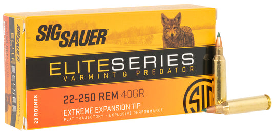 Sig Sauer E225VP4020  Varmint & Predator 22-250Rem 40gr Extreme Expansion Tip 20 Per Box/10 Case