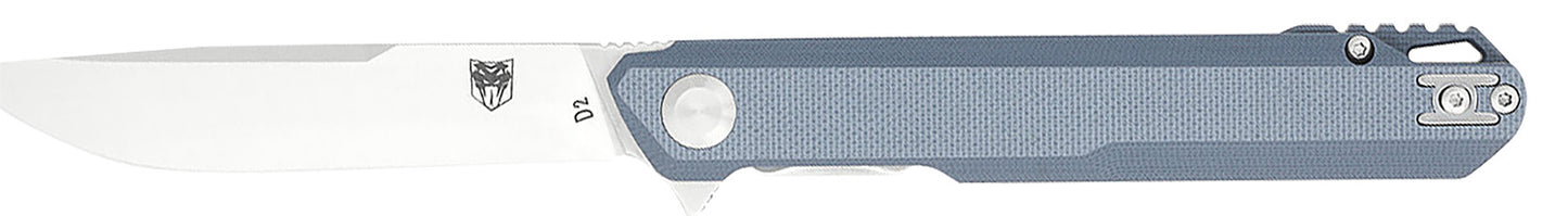 CobraTec Knives CTMONGRY Monarch  3.50" Folding Plain Satin D2 Steel Blade, 4.75" Gray G10 Handle