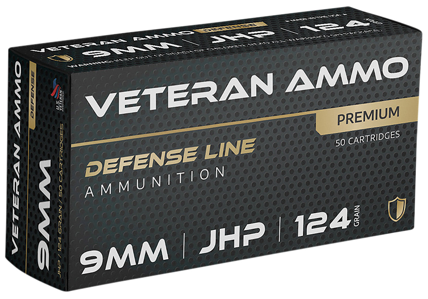 Hyperion Munitions HMBX911 Veteran Ammo  9mm 124 gr Jacketed Hollow Point 50 Per Box/20 Case