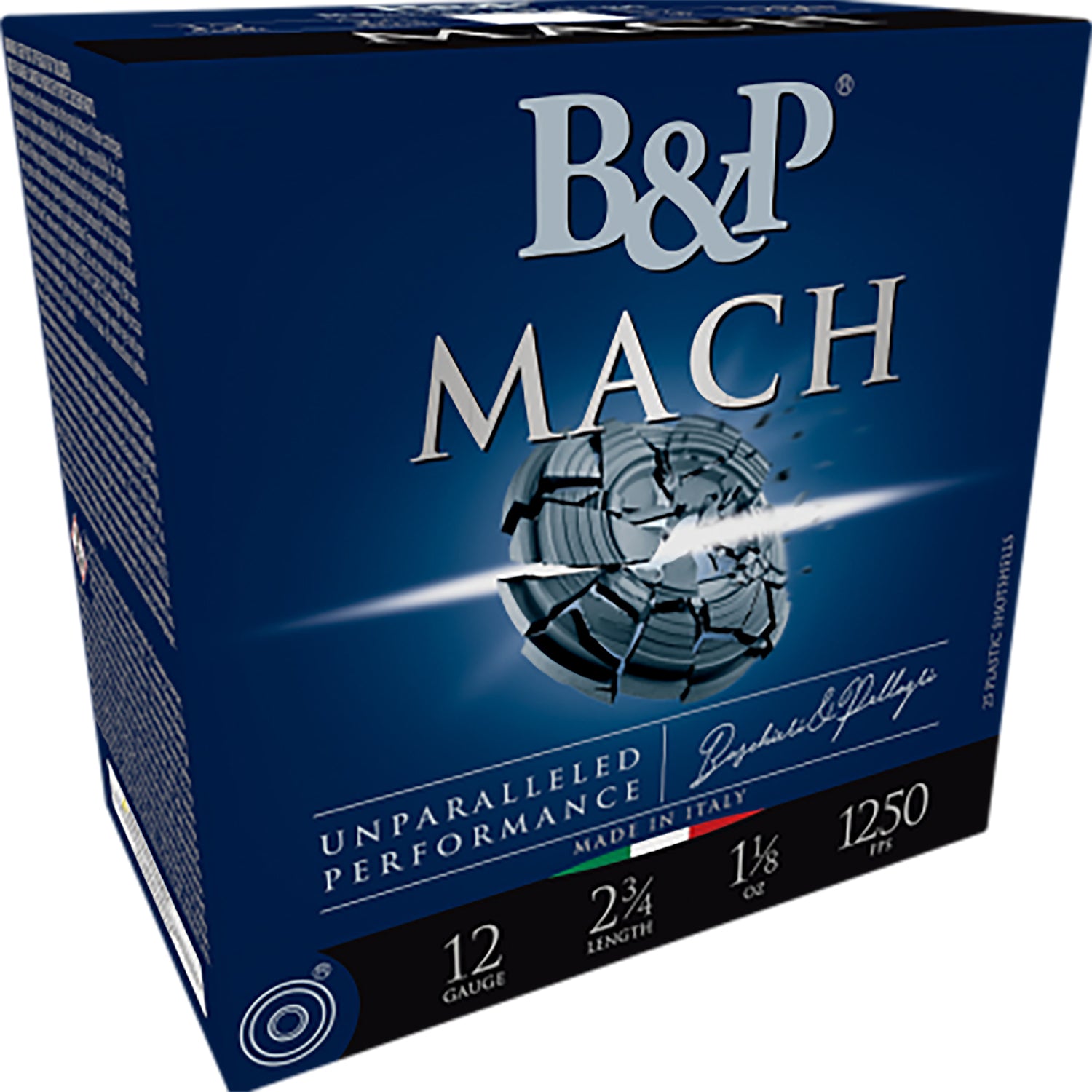 B&p Ammunition 12B18FL8 Mach LV  12Gauge 2.75" 1 1/8oz 8Shot 25 Per Box/10 Case