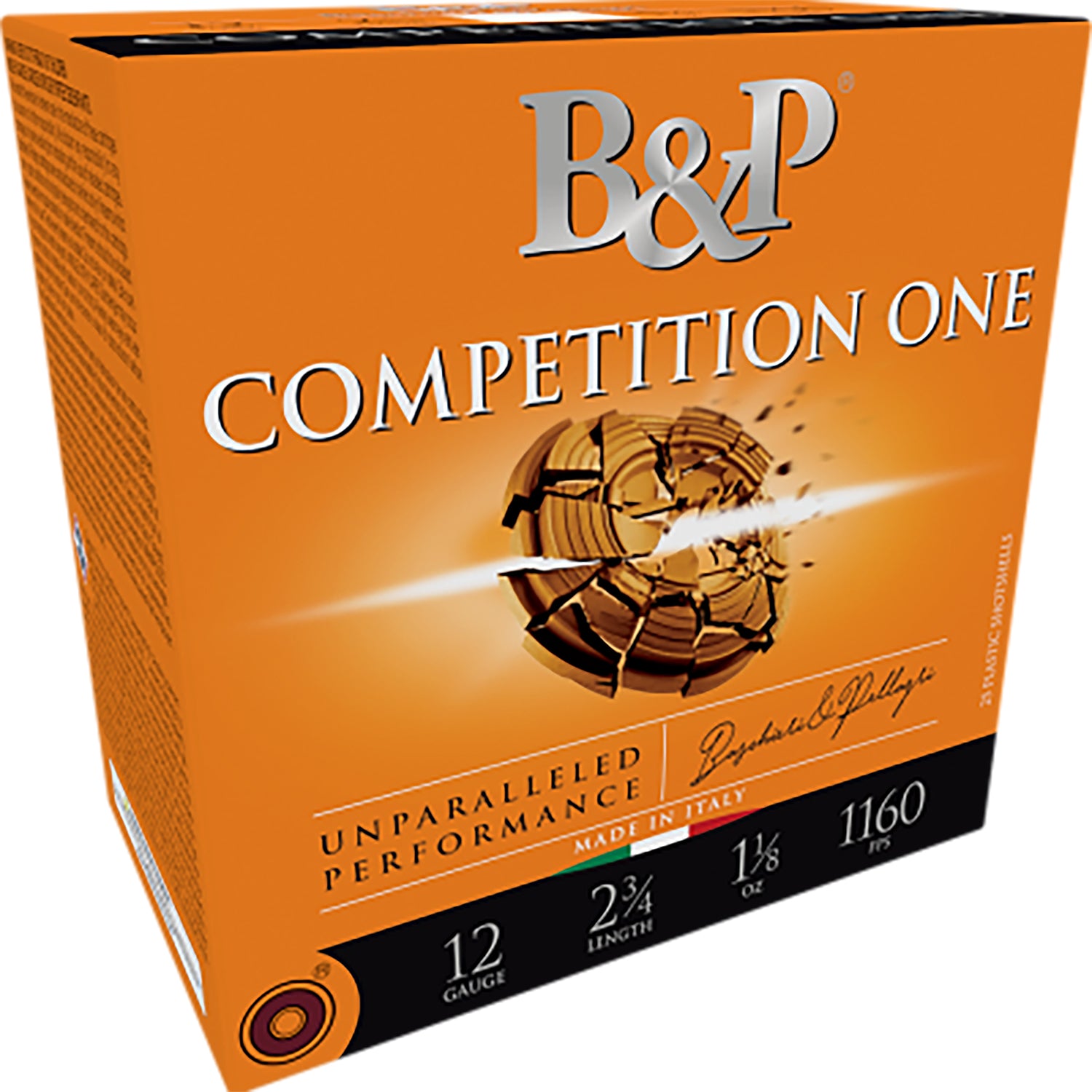 B&p Ammunition 12B32CP8 Competition One  12Gauge 2.75" 1 1/8oz 8Shot 25 Per Box/10 Case