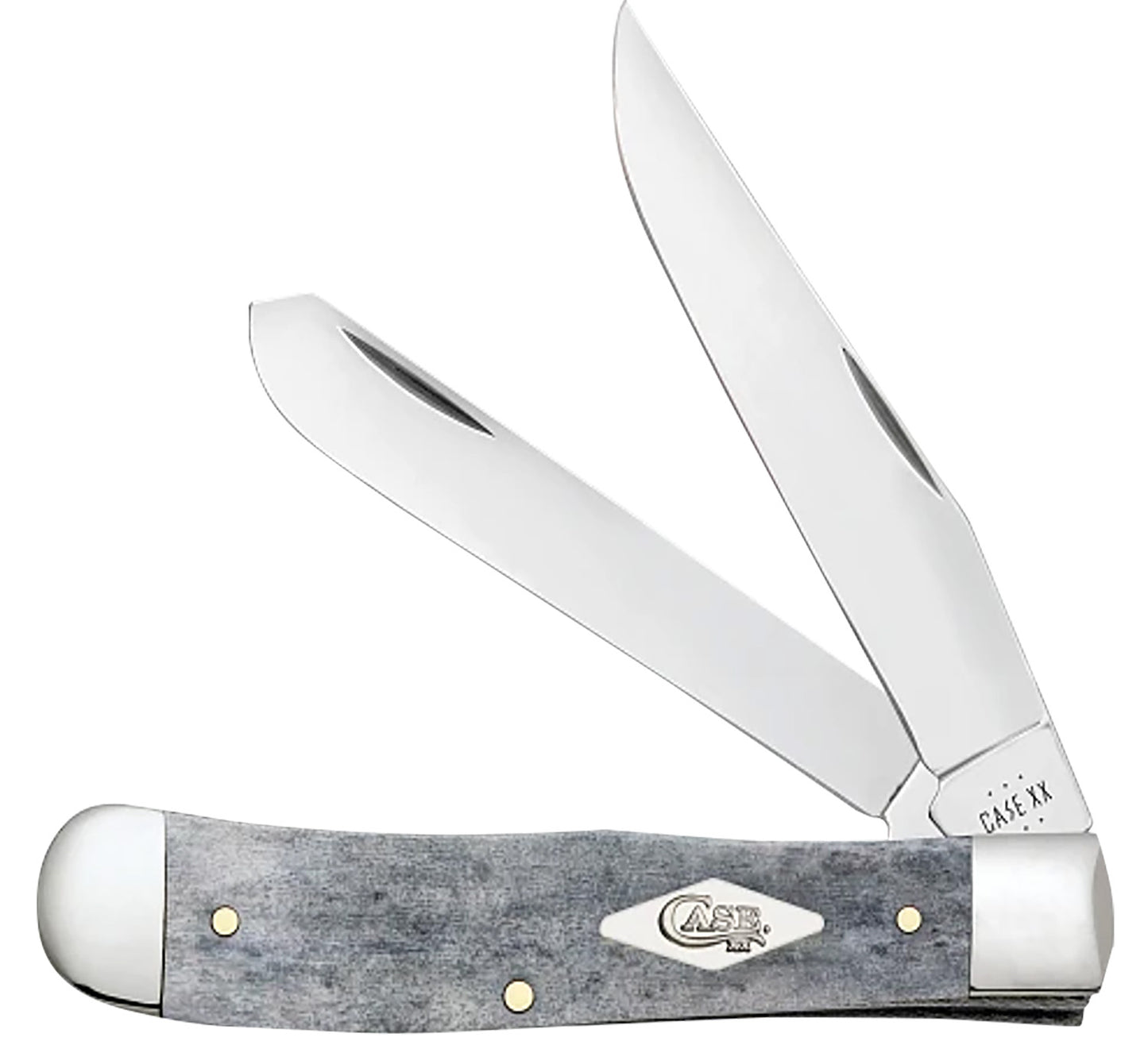 Case 34201 Mini Copper Lock  Folding Clip Point/Spey Plain Mirror Polished Tru-Sharp SS Blade/ Smooth Gray Bone Handle