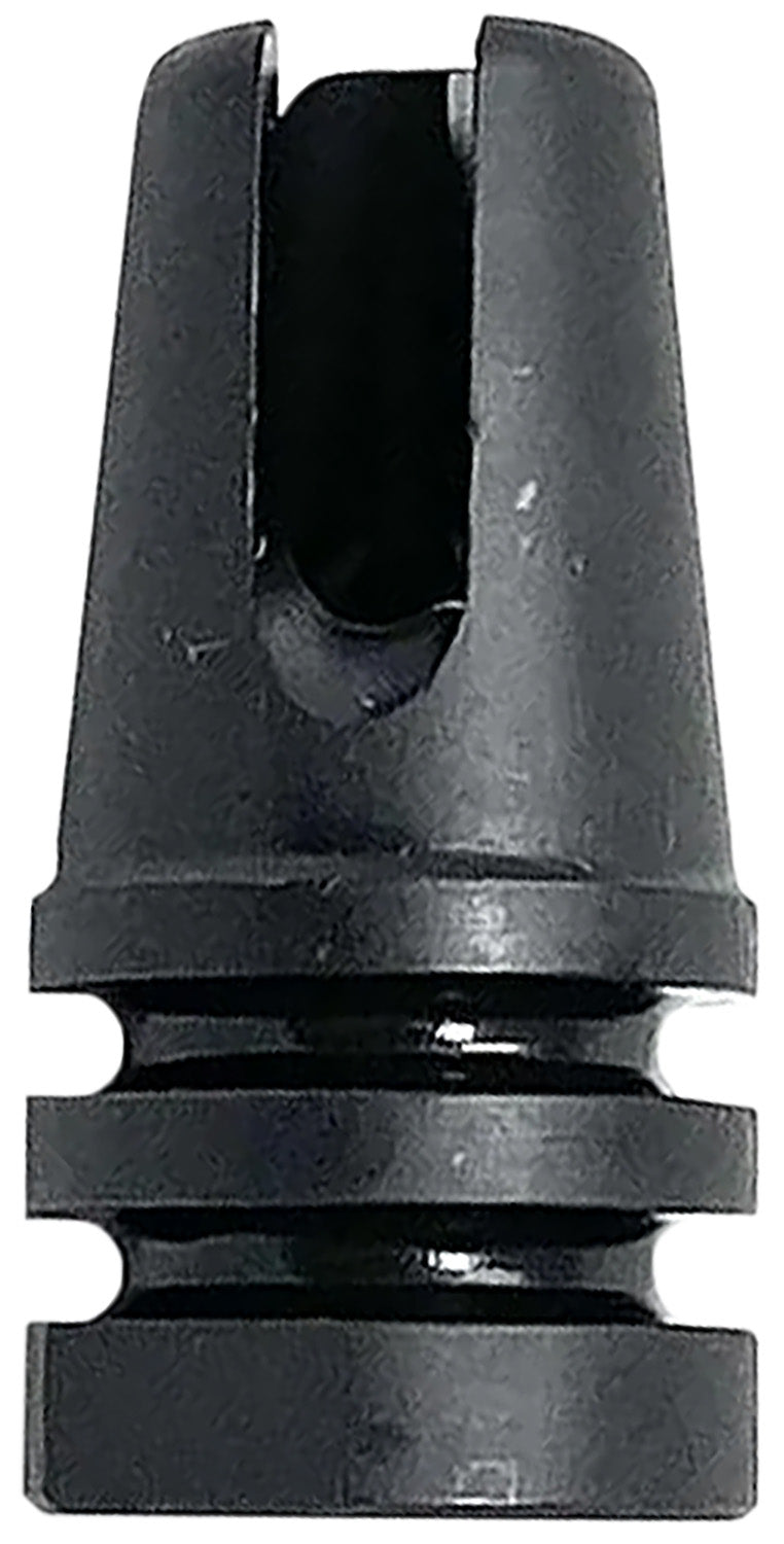 Lead & Steel Llc LS-A1-FH-1-2X28 M16A1 Style Flash Suppressor  1/2"-28 tpi Black 4140 Steel Three Prong