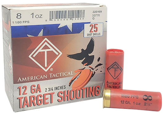 ATI  Target Load  12Gauge 2.75" 1oz 8Shot 25 Per Box/10 Case